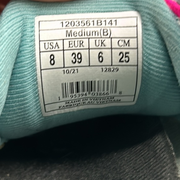 Brooks Ghost 14 Running Shoes -Teal-Pink-Women’s Size 8-Soft Cushioning - Picture 8 of 9